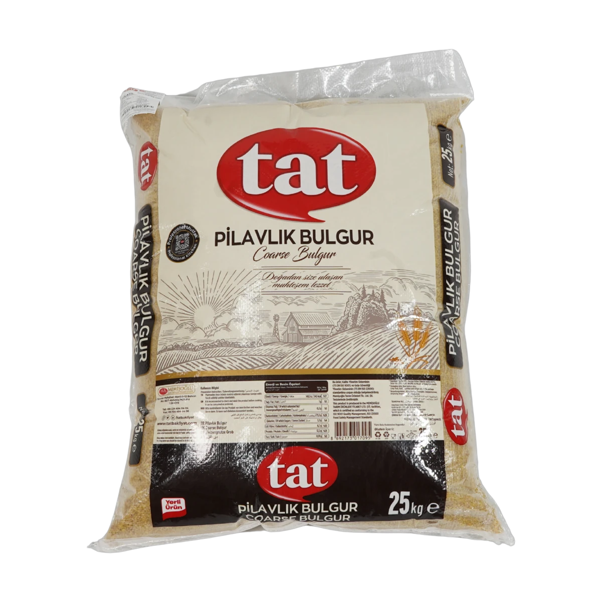 Tat Bakliyat Pilavlık Başbaşı Bulgur (25 kg)