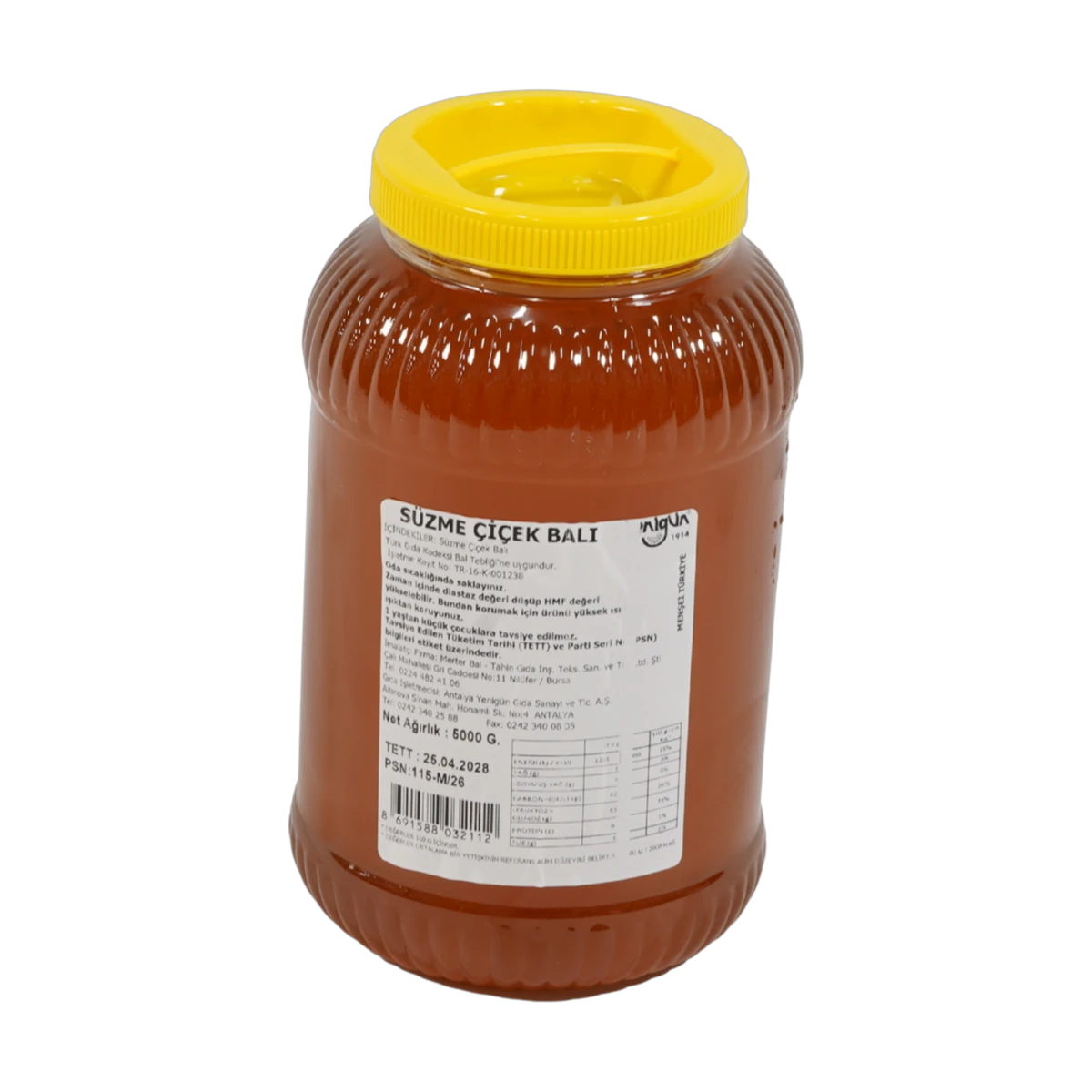 Yenigün Süzme Çiçek Balı (5000g Pet Bidon)