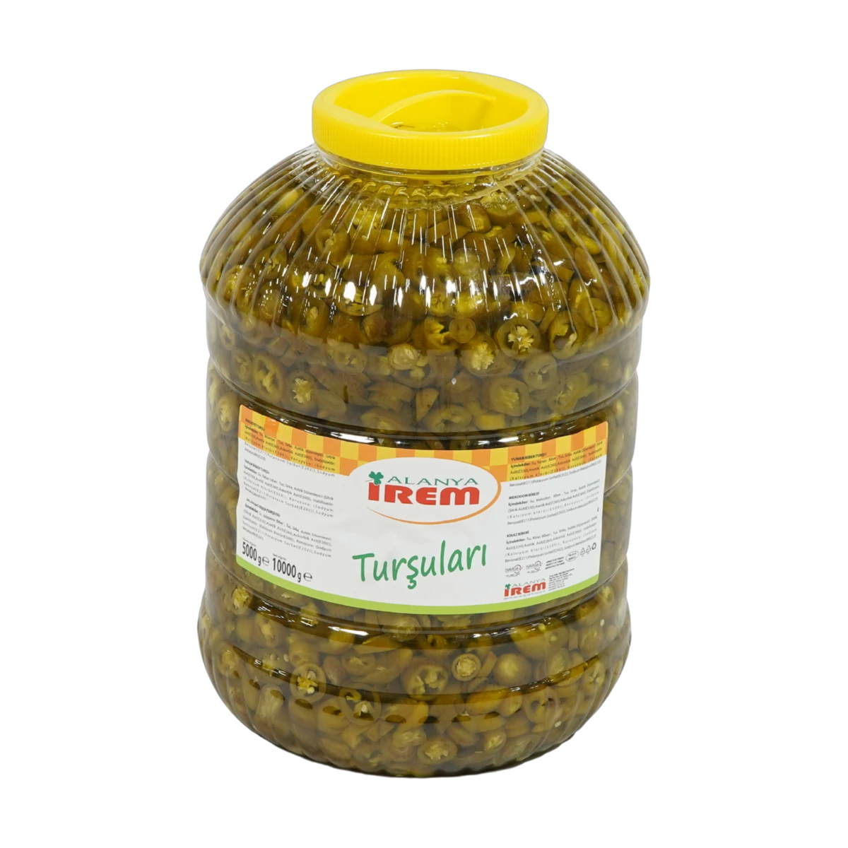 Alanya İrem Dilimli Jalapeno Biber Turşusu (10 kg Pet)