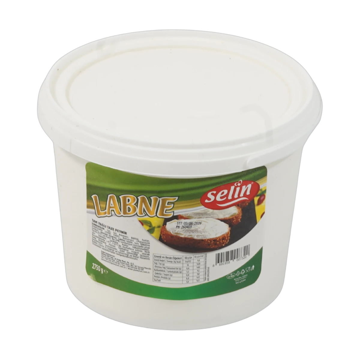 Selin Tam Yağlı Taze Labne Peyniri (2750g Kova)