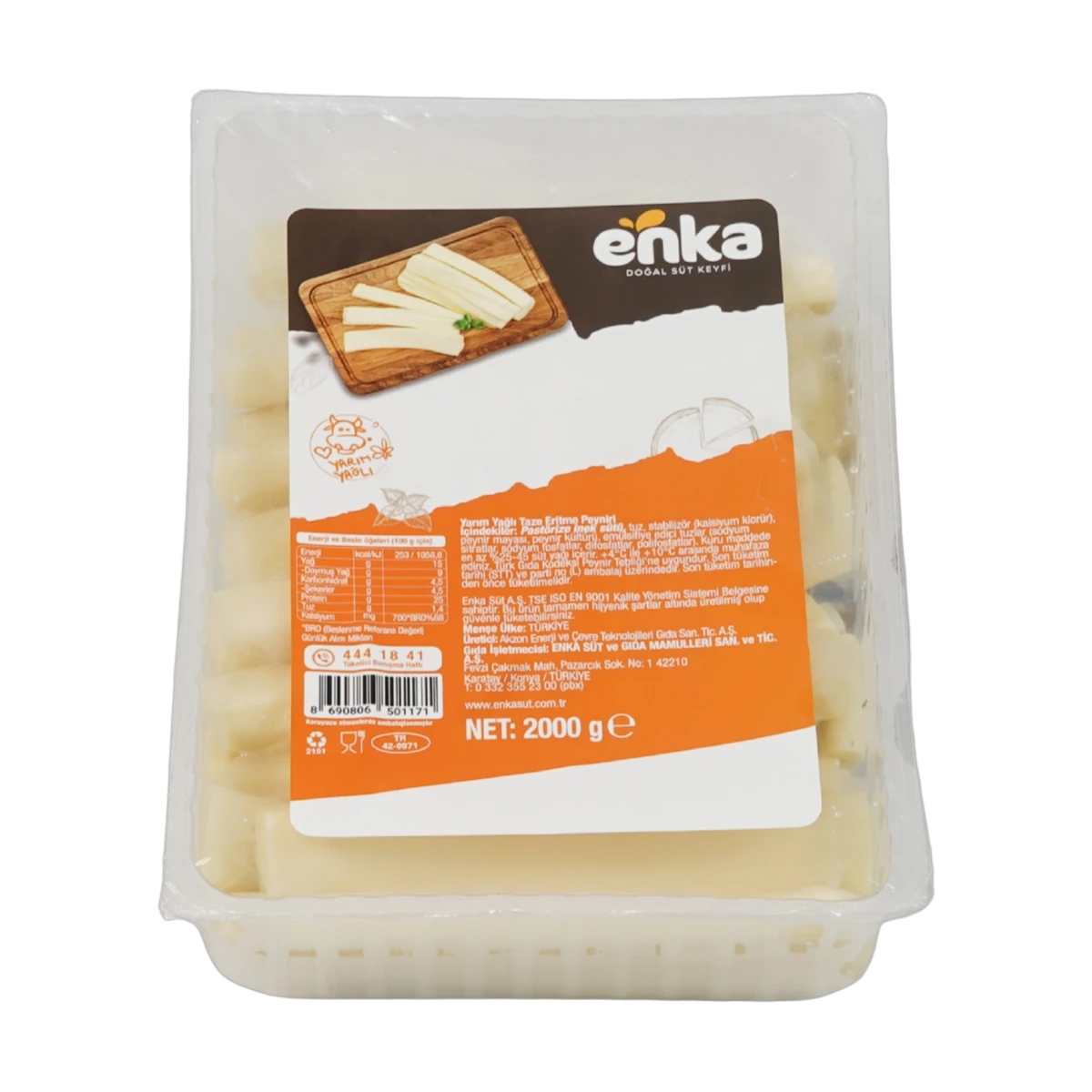 Enka Parmak Eritme Peynir (2000g Küvet)