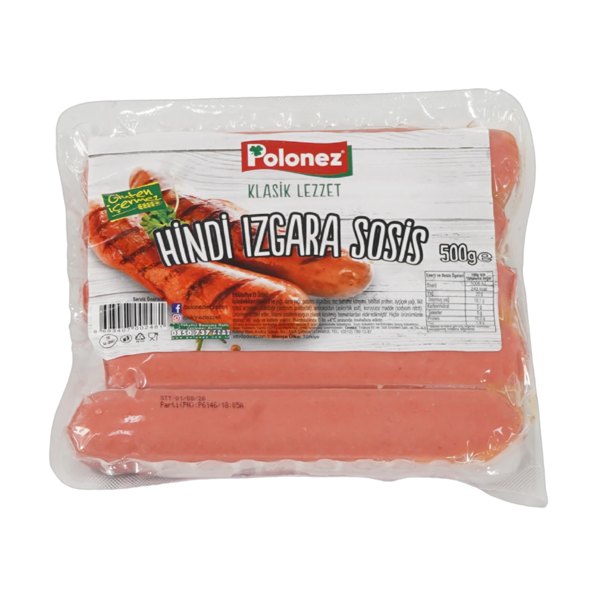 Polonez Izgara Sosis (500g Paket)